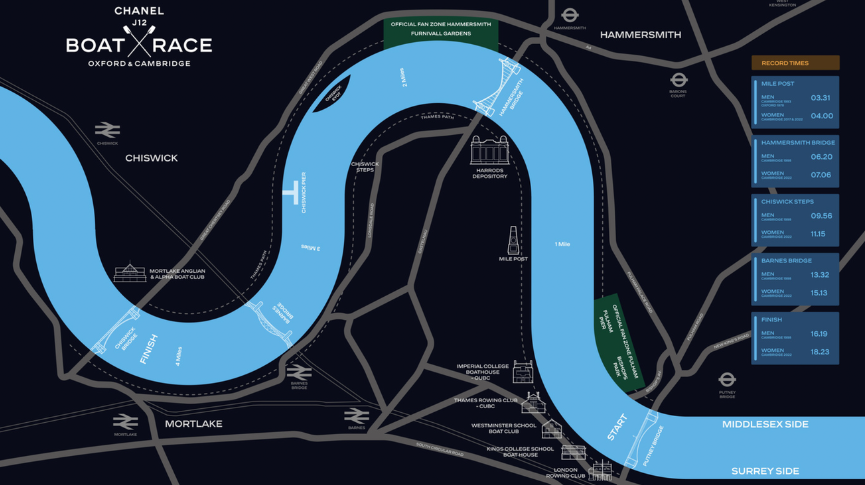 Crews announced for the Chanel J12 Boat Race 2026 between Oxford and Cambridge