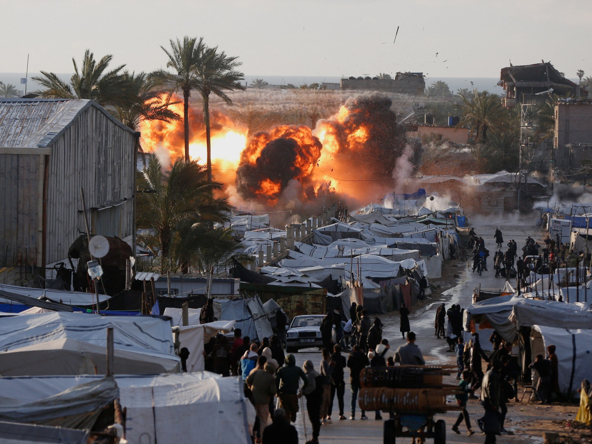 Video shows Israeli strike hitting displacement camp in Gaza | Gaza