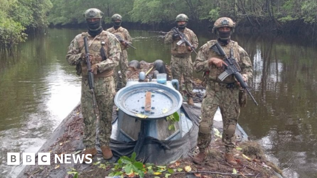 Ecuadorean troops find 35m-long 'narco-sub' hidden in nature reserve – BBC