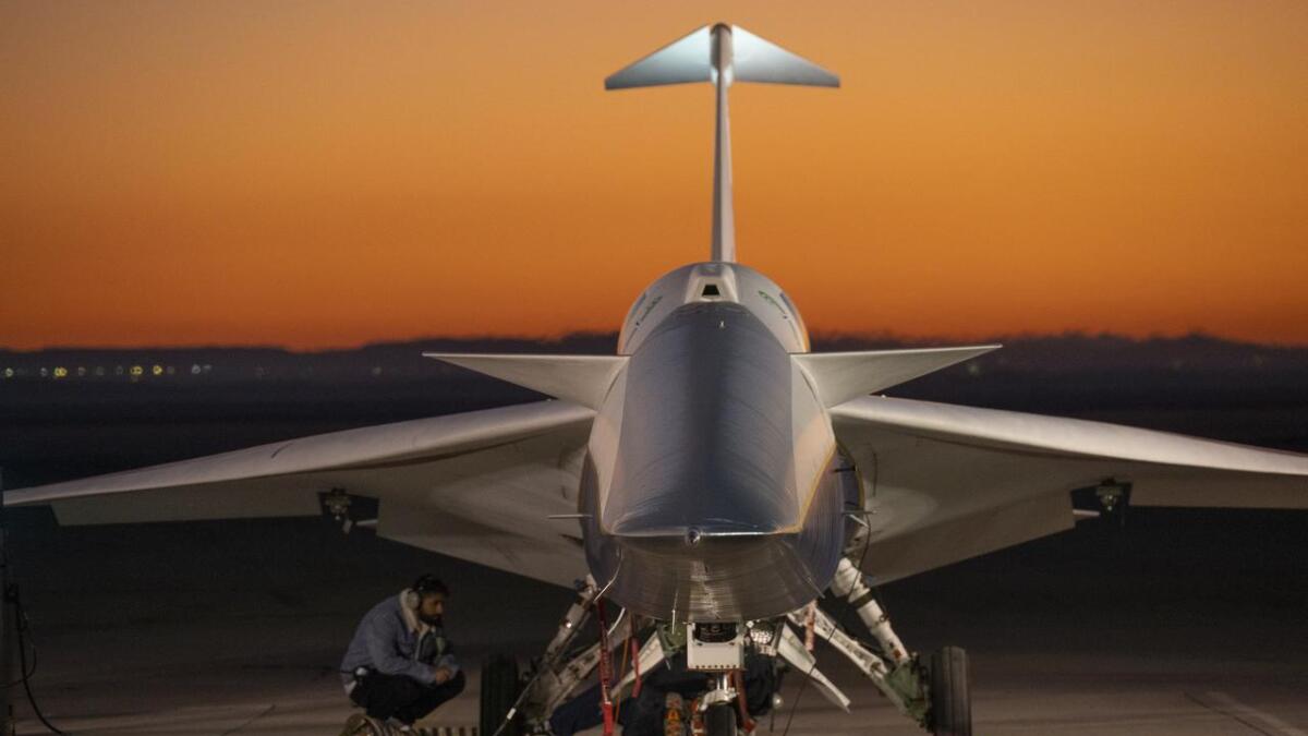 Watch NASA’s experimental supersonic jet land early after system warning