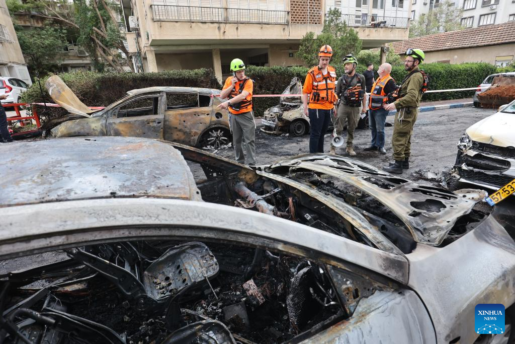 Aftermath of missile attack in central Israel-Xinhua